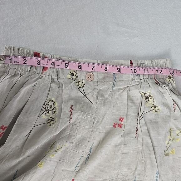 Modiano Floral Vest Shirt and Short Set Medium 10 Brown VTG Cottage Resort 90s - Picture 6 of 8